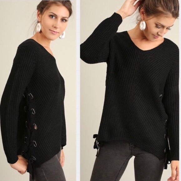 Sweaters - 🖤2 LEFT Black Long Sleeve Knit Sweater. S-L